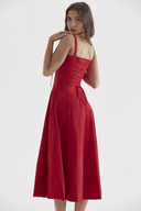 Alessia Draped Lightweight Midi Dress, view 9