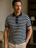 Heath Men's Navy Polo Shirt, view 2