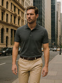 Theo Men's Essential Cotton Polo Shirt, view 2