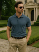 Theo Men's Essential Cotton Polo Shirt, view 4