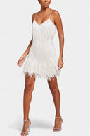 Ella Feather Trim Mini Dress, view 3
