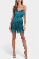 Ella Feather Trim Mini Dress, view 6