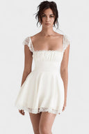 Carmen Black or White Polyester Mini Dress