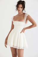 Carmen Black or White Polyester Mini Dress, view 4