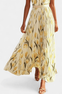 Alba Floral Pleated A-Line Maxi Dress, view 4
