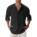 Tamarama Men's Linen Look Cotton Henley Shirt