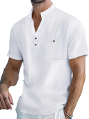 Coolangatta Men's High Collar V-Cut Short Sleeve Shirt