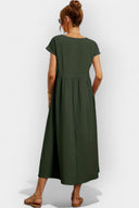 Daphne Light Cotton Midi Dress with Pockets, view 10