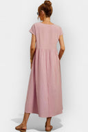 Daphne Light Cotton Midi Dress with Pockets, view 11
