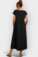 Daphne Light Cotton Midi Dress with Pockets, view 5