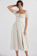 Abigail Draped Midi Dress, view 15