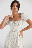 Abigail Draped Midi Dress, view 16