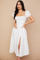 Abigail Draped Midi Dress, view 18