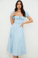 Abigail Draped Midi Dress, view 19