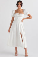 Abigail Draped Midi Dress, view 22
