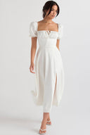 Abigail Draped Midi Dress, view 23