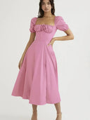 Abigail Draped Midi Dress, view 24