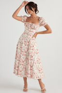 Abigail Draped Midi Dress, view 3