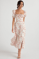 Abigail Draped Midi Dress, view 4