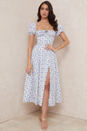 Abigail Draped Midi Dress, view 5