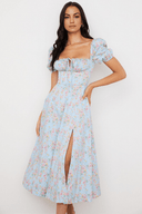 Abigail Draped Midi Dress, view 6