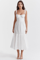 Alice Clean Draped Midi Dress, view 5