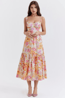 Alice Clean Draped Midi Dress, view 8