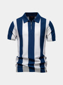 Wesley Men's Navy Stripe Polo Shirt