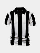Wesley Men's Navy Stripe Polo Shirt, view 11