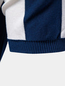 Wesley Men's Navy Stripe Polo Shirt, view 4