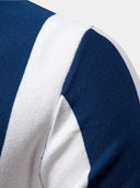 Wesley Men's Navy Stripe Polo Shirt, view 5