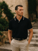 Reid Men's V-Neck Polo Shirt, view 2