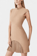Anika Panelled Cut-Out Pleated Midi Dress