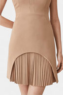 Anika Panelled Cut-Out Pleated Midi Dress, view 3