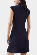 Anika Panelled Cut-Out Pleated Midi Dress, view 6
