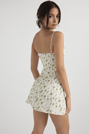 Charlotte Leaf Print and Floral Mini Dress, view 6