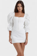 Belle Feminine Silhouette Polyester Mini Dress