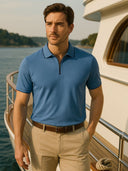 Harvey Men's Quarter-Zip Polo Shirt, view 2