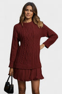 Alma Recycled Yarn Knit Mini Dress, view 9