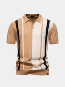 Fletcher Men's Retro Striped Polo Shirt
