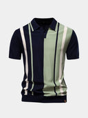 Fletcher Men's Retro Striped Polo Shirt, view 11