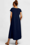 Edie Round Neck Midi Dress with Side Pockets, view 12