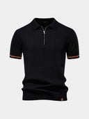 Blake Men's Zip Neck Knit Polo Shirt, view 14