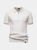 Blake Men's Zip Neck Knit Polo Shirt, view 15