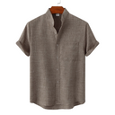Hobart Men's Solid Colour Cotton Button Shirt