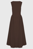 Arabella Square Neck Panelled Midi Dress, view 8