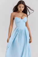 Antonia Flowing Polyester Maxi Dress, view 6
