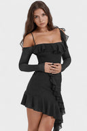 Calla Feminine Cut Polyester Mini Dress