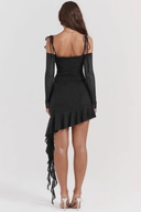 Calla Feminine Cut Polyester Mini Dress, view 5