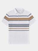 Manly Men's Sunset Striped Polo Shirt